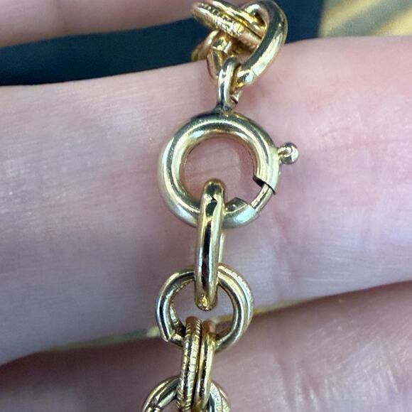 Vintage Faux Coin Dangle Necklace Long 56” Total Length Gold Tone - Picture 5 of 6